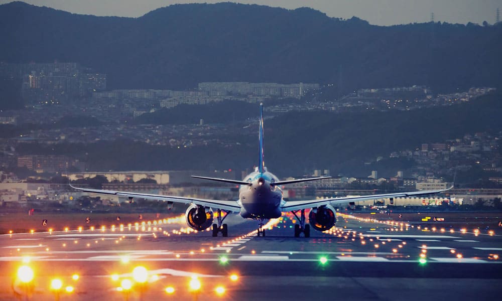 airplane on a tarmac
